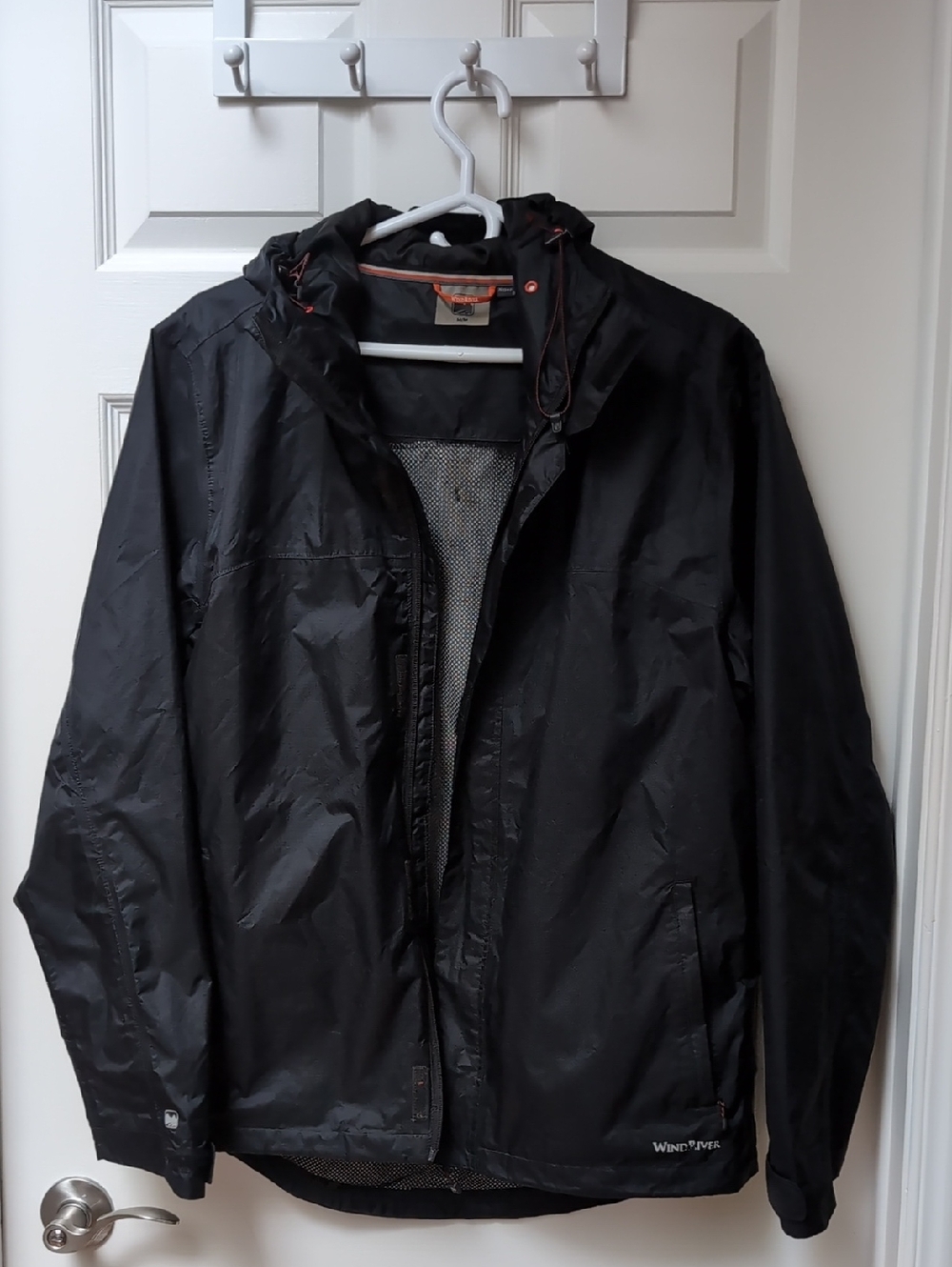 Men's Black Waterproof Hooded Jacket
